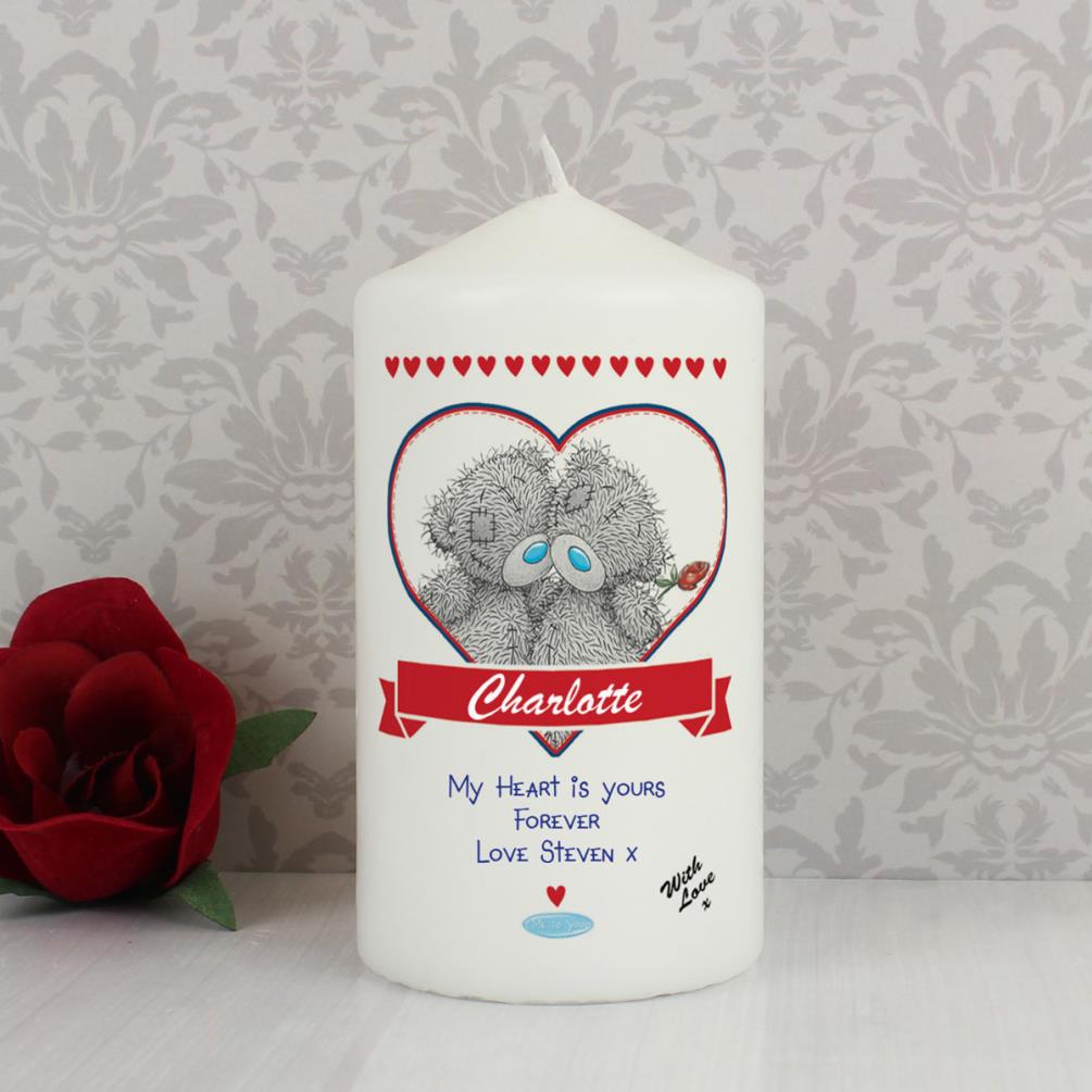 Personalised Me to You Bear Love Couple Pillar Candle Extra Image 2